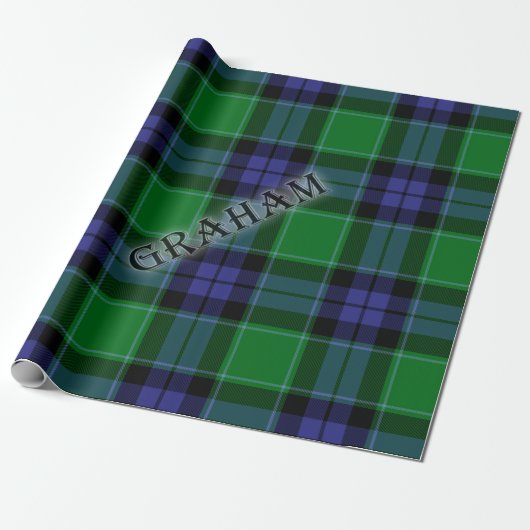 Graham Tartan mit Nachname Geschenkpapier (Ungerollt)