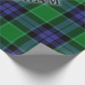 Graham Tartan mit Nachname Geschenkpapier (Ecke)