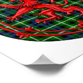 Graham Tartan Scottish Plaid Lion Rampant Poster (Ecke)