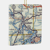 Graham Texas 50's Map Keramikornament (Rechts)