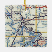 Graham Texas 50's Map Keramikornament (Vorderseite)