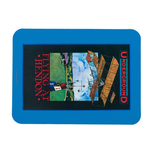 Grahame-White und Flugzeug über dem Flugplatzplaka Magnet (Horizontal)