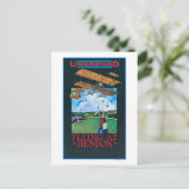 Grahame-White und Flugzeug über dem Flugplatzplaka Postkarte (Stehend Vorderseite)