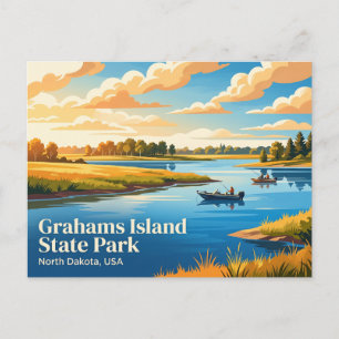 Grahams Island State Park, Teufelssee, North Dakot Postkarte