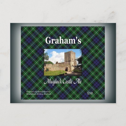 Graham's Mugdock Castle Ale Postkarte (Vorderseite)