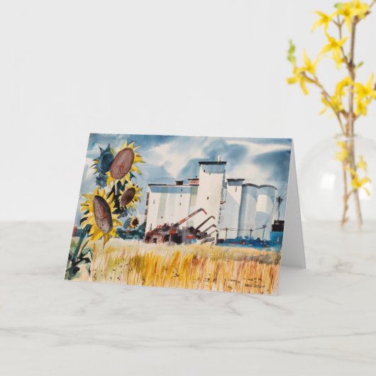 Grain Elevator, Kansas | Robert Johnson Karte (Gelbe Blume)