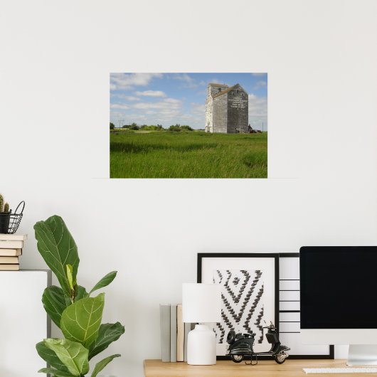 Grain Elevator Print Manitoba Landschaftsdrucke Poster (Heimbüro)
