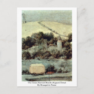 Grain Harvest Monat (August) Detail von Bruegel Postkarte