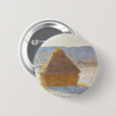 Grainstack am Morgen, Schneeeffekt von Claude Mone Button (Vorne & Hinten)