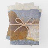 Grainstack am Morgen, Schneeeffekt von Claude Mone Geschenkpapier Set (Beispiel)