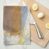 Grainstack am Morgen, Schneeeffekt von Claude Mone Geschirrtuch (Viertel Falte)