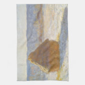 Grainstack am Morgen, Schneeeffekt von Claude Mone Geschirrtuch (Vertikal)