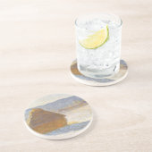 Grainstack am Morgen, Schneeeffekt von Claude Mone Getränkeuntersetzer (Seite)