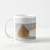 Grainstack am Morgen, Schneeeffekt von Claude Mone Kaffeetasse (Links)