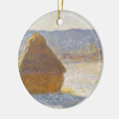 Grainstack am Morgen, Schneeeffekt von Claude Mone Keramikornament (Links)
