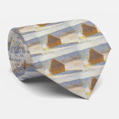 Grainstack am Morgen, Schneeeffekt von Claude Mone Krawatte (Gerollt)