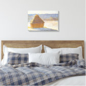 Grainstack am Morgen, Schneeeffekt von Claude Mone Leinwanddruck (Insitu (Schlafzimmer))