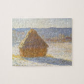 Grainstack am Morgen, Schneeeffekt von Claude Mone Puzzle (Horizontal)