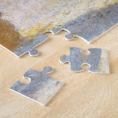 Grainstack am Morgen, Schneeeffekt von Claude Mone Puzzle (Seite)