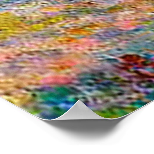 Grainstacks am Ende des Sommers, Abend-Effekt Poster (Ecke)