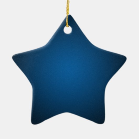 Grainy Blue-Black Vignette Keramik Ornament (Vorne)