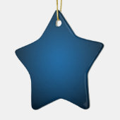 Grainy Blue-Black Vignette Keramik Ornament (Links)