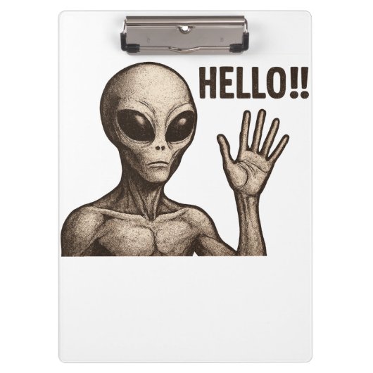 Grainy Encounter: Die Alien Gruß Klemmbrett (Vorderseite)