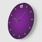 Grainy Lila-Black Vignette Große Wanduhr (Winkel)