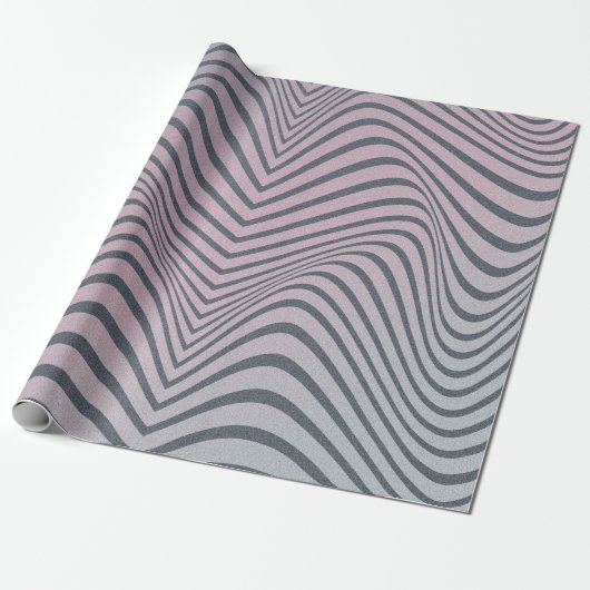 Grainy psychedelischer Hintergrund. Zebrastreifen Geschenkpapier (Ungerollt)