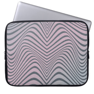 Grainy psychedelischer Hintergrund. Zebrastreifen Laptopschutzhülle
