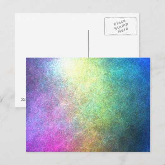 Grainy Rainbow Abstrakt Postkarte (Vorne/Hinten)