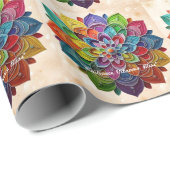 ‚Grainy Rainbow Mandala‘ Geschenkpapier (Rolleneckpunkt)