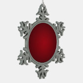 Grainy Red-Black Vignette Schneeflocken Zinn-Ornament (Links)