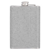 Grainy Schlicht Grau Color Design Flachmann (Rückseite)