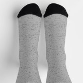 Grainy Schlicht Grau Color Design Socken (Oben)