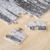 Grainy Schwarz-weiß Hippo Art, Jigsaw Puzzle (Seite)
