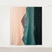 Grainy Sunset Mountain View // Orange Skies Wandteppich (Vorderseite)