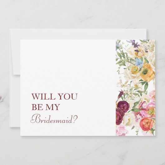 GRAKEFUL Blogs werden Sie meine Bridesmaid Card se Einladung (Vorderseite)