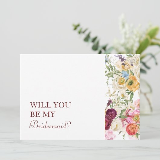 GRAKEFUL Blogs werden Sie meine Bridesmaid Card se Einladung (Stehend Vorderseite)