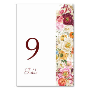 GRAKEFUL Blooms Tischnummer
