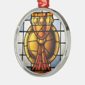 Gral-Buntglas - Sakrament Ornament Aus Metall (Links)
