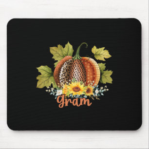 Gram Erntedankfest Leopard Kürbis Sonnenblume Koke Mousepad