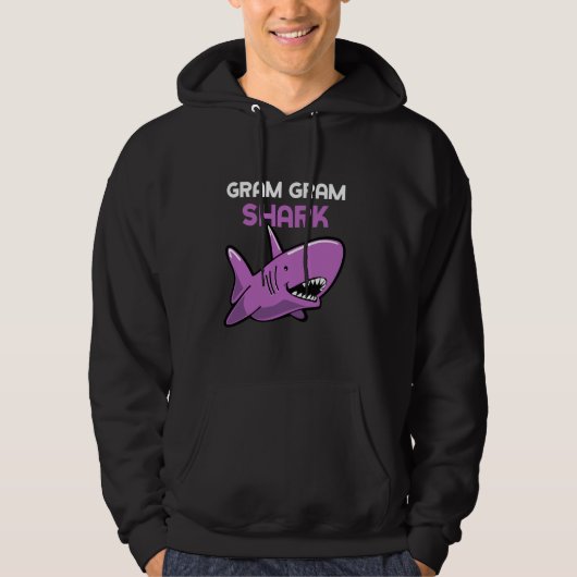 Gram-Gram Shark Funny Family Grandma GramGram Hoodie (Vorderseite)