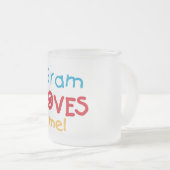 Gram Lieben Me T - Shirt und Geschenke Mattglastasse (VorderseiteRechts)
