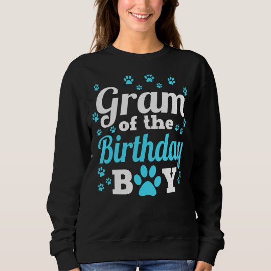 Gram of the Birthday Boy Paw Bday Party Celebr Sweatshirt (Vorderseite)