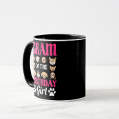 Gram of the Birthday Girl Dog Paw Bday Party Tasse (Vorderseite Links)