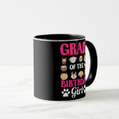 Gram of the Birthday Girl Dog Paw Bday Party Tasse (VorderseiteRechts)