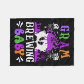 Gram Of The Brewing Baby Grandma To Be Halloween  Fleecedecke (Vorderseite (Horizontal))