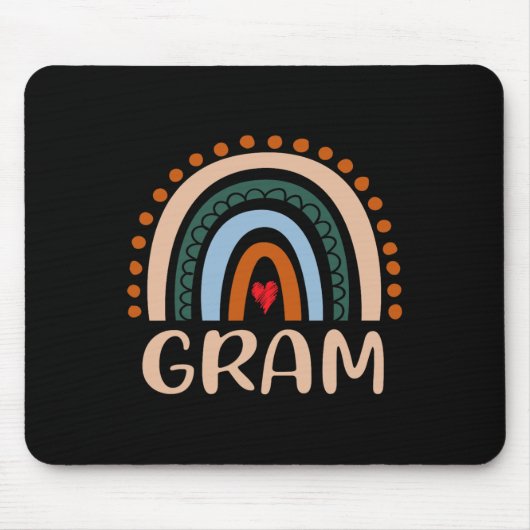 Gram Rainbow Grandma Niedlich Mütter Day Funny Gra Mousepad (Vorne)