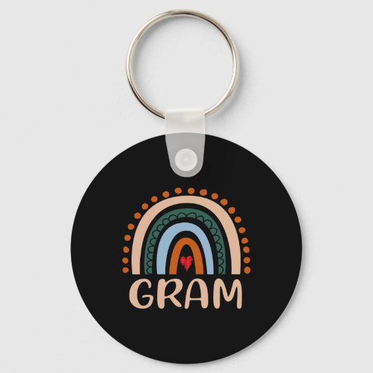 Gram Rainbow Grandma Niedlich Mütter Day Funny Gra Schlüsselanhänger (Vorderseite)